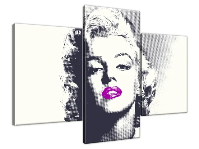 Obraz Marilyn Monroe s fialovými perami