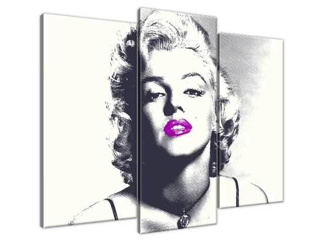 Obraz Marilyn Monroe s fialovými perami