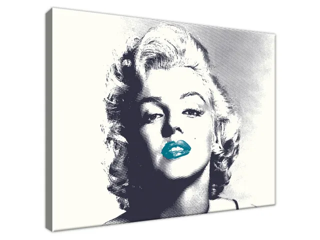Obraz Marilyn Monroe s tyrkysovými perami