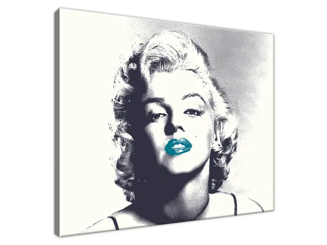 Obraz Marilyn Monroe s tyrkysovými perami