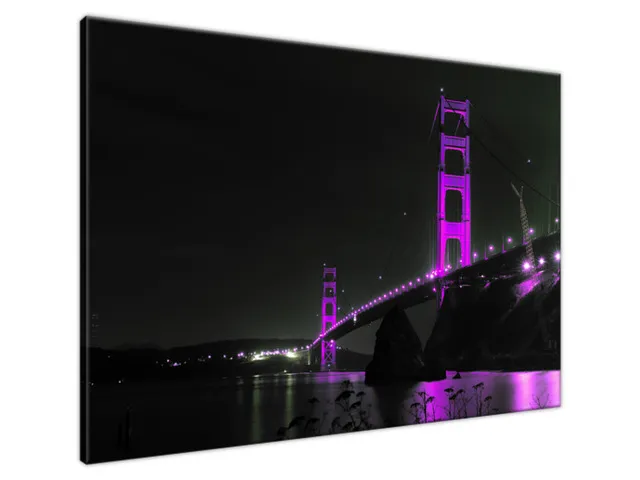 Obraz na stenu Violet Golden Bridge -  Tanel Teemusk