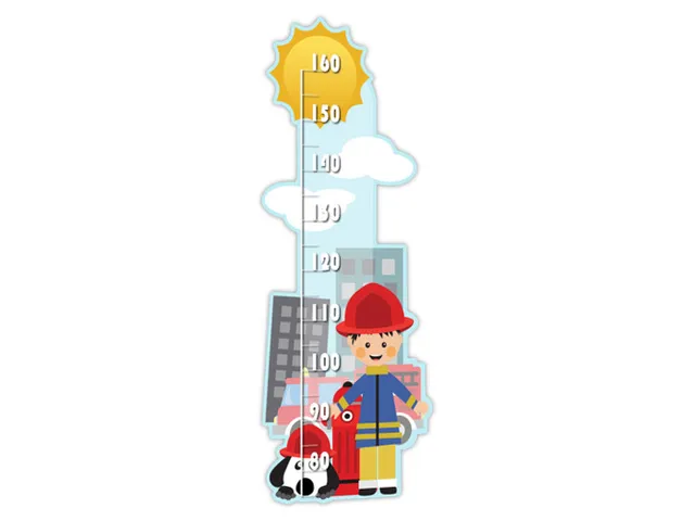 Meter na stenu pre deti Hasič