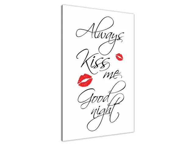 Obraz na stenu s nápisom Always kiss me