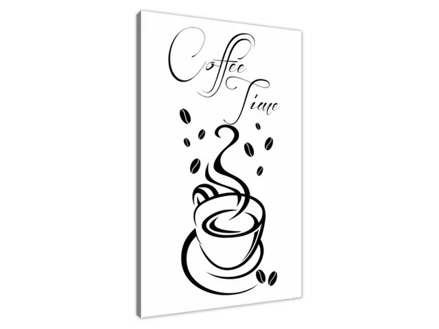 Obraz na plátne s nápisom Coffee time