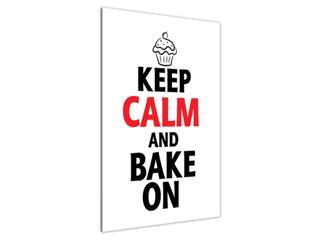 Obraz na stenu s nápisom Bake on