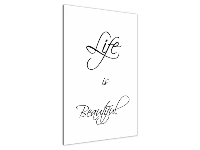 Obraz na stenu s nápisom Life is beautiful