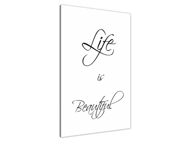 Obraz na stenu s nápisom Life is beautiful