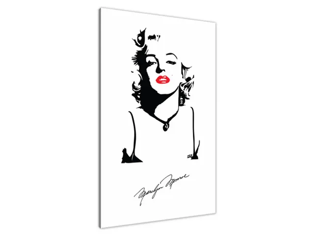 Obraz na stenu s nápisom Ústa Marilyn Monroe
