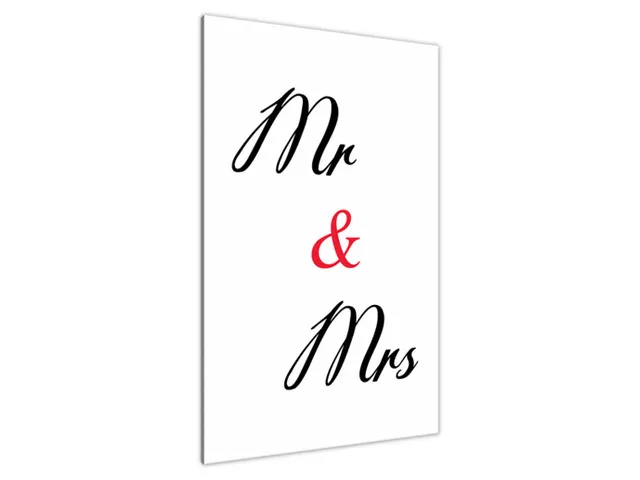 Obraz na stenu s nápisom Mr Mrs