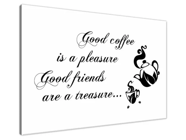 Obraz na plátne s nápisom Good coffee