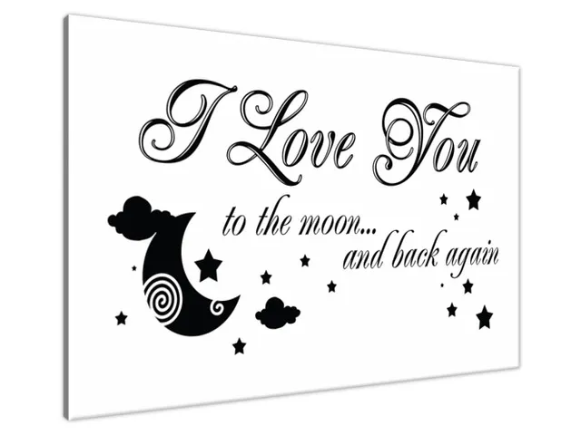 Obraz na stenu s nápisom I love you