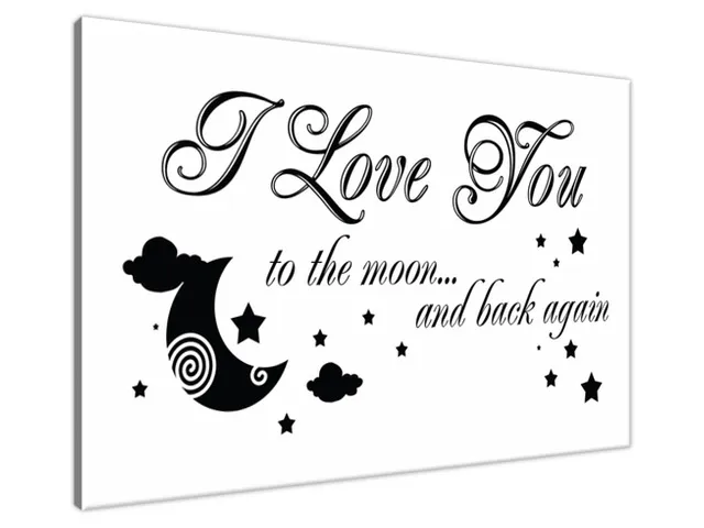 Obraz na stenu s nápisom I love you