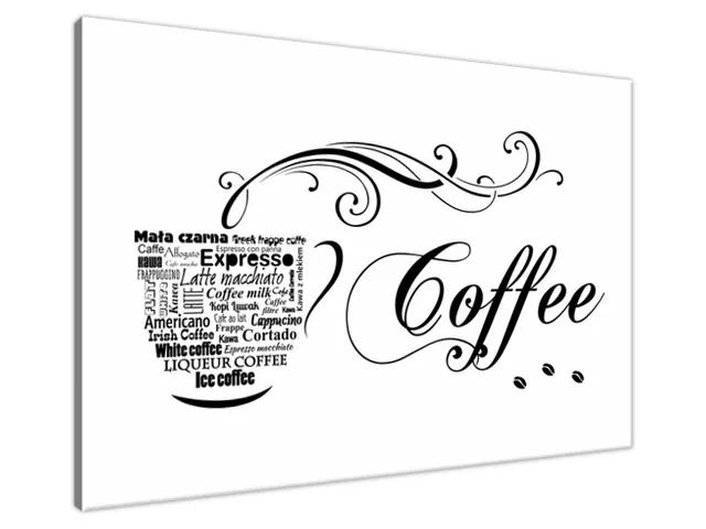 Obraz na plátne s nápisom Cup of coffee
