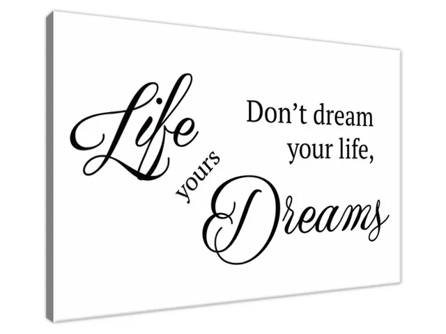 Obraz na stenu s nápisom Life yours dreams