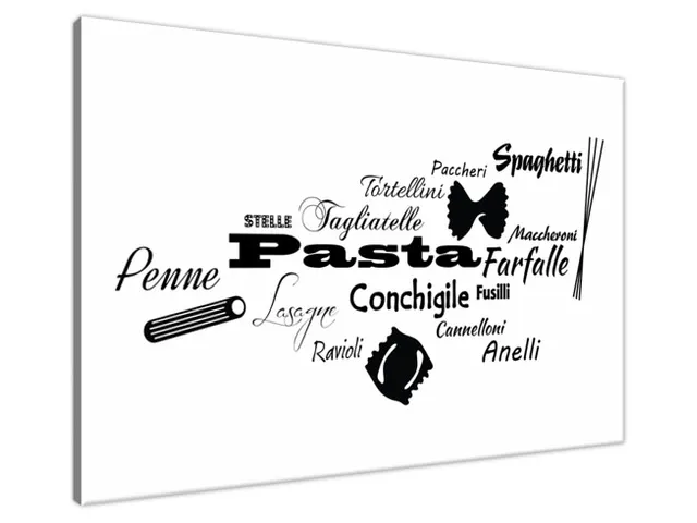 Obraz na stenu s nápisom Pasta