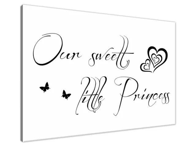 Obraz na stenu s nápisom Our sweet little Princess