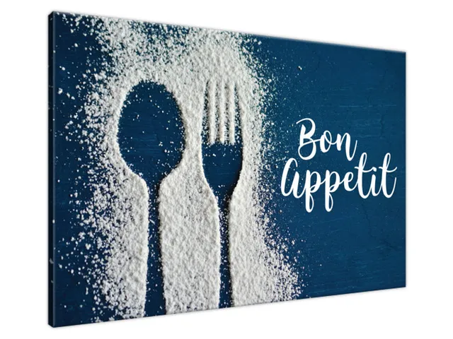 Obraz s nápisom na plátne Bon Apetit