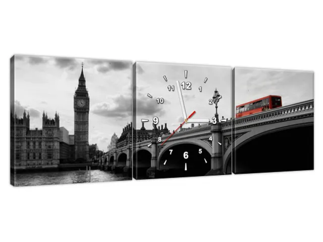 Moderný obraz s hodinami Autobusom na Big Ben