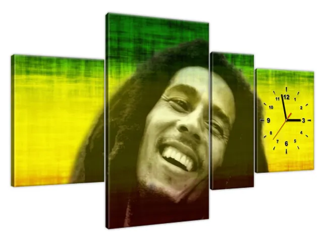 Luxusný obraz s hodinami Bob Marley