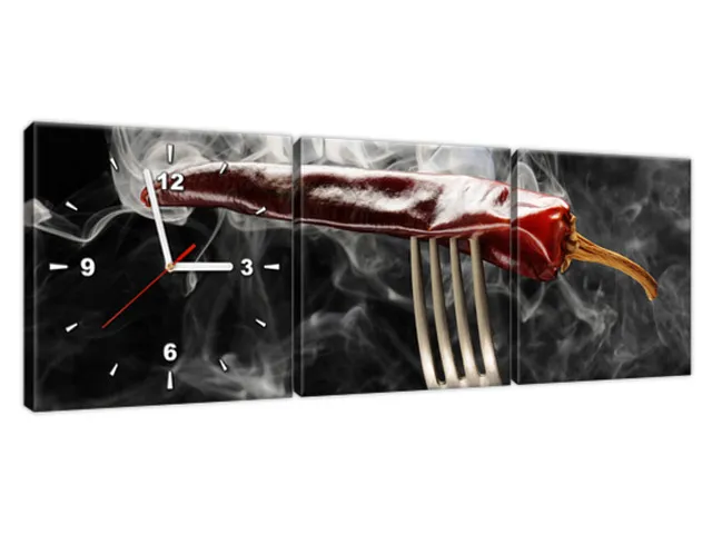 Obraz do kuchyne s hodinami Štipľavá chilli paprička
