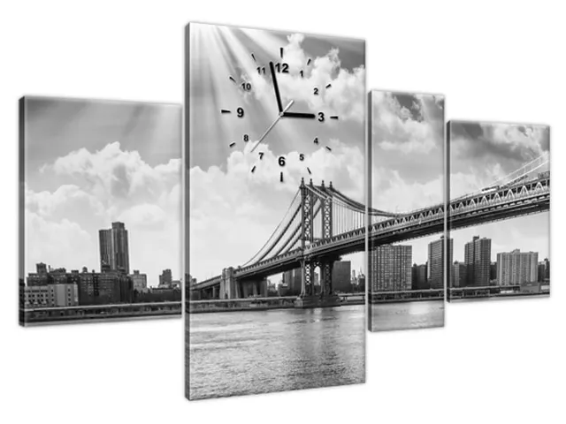 Obraz s hodinami Brooklyn New York