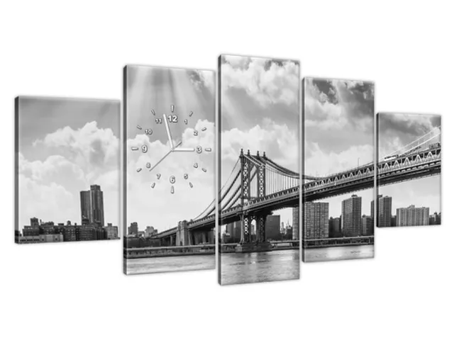 Obraz s hodinami Brooklyn New York