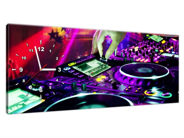 Obraz s hodinami DJ sequence celoročný set