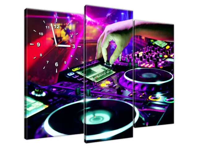 Obraz s hodinami DJ sequence celoročný set