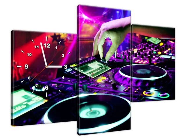 Obraz s hodinami DJ sequence celoročný set