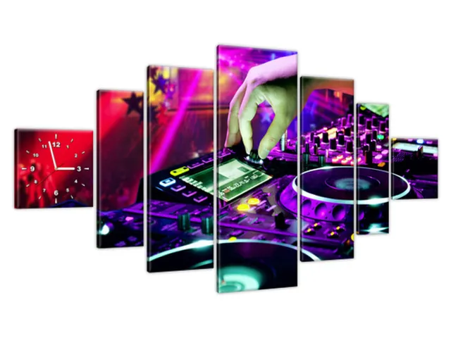Obraz s hodinami DJ sequence celoročný set