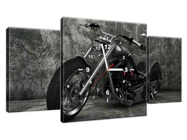 Moderný obraz s hodinami Chopper