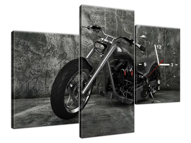 Moderný obraz s hodinami Chopper