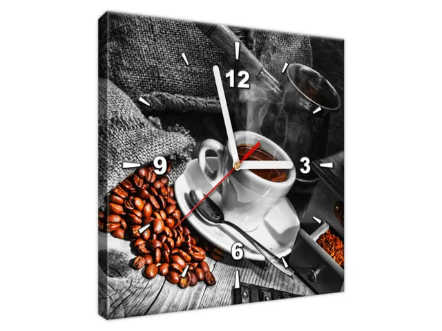 Nástenné hodiny do kuchyne Káva arabica