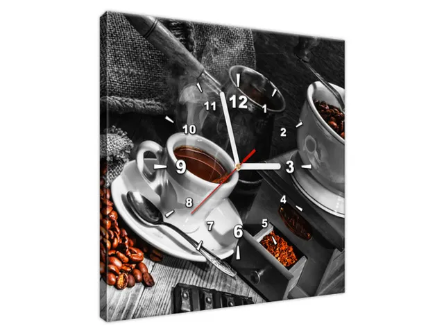 Nástenné hodiny do kuchyne Káva arabica