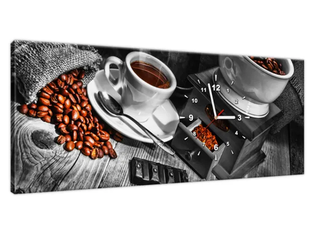 Nástenné hodiny do kuchyne Káva arabica