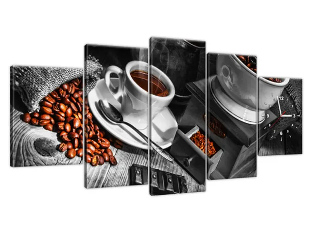 Nástenné hodiny do kuchyne Káva arabica