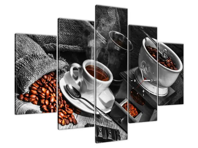 Nástenné hodiny do kuchyne Káva arabica
