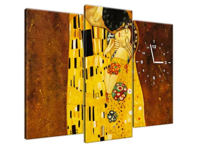 Moderný obraz s hodinami Bozk od Gustáva Klimta