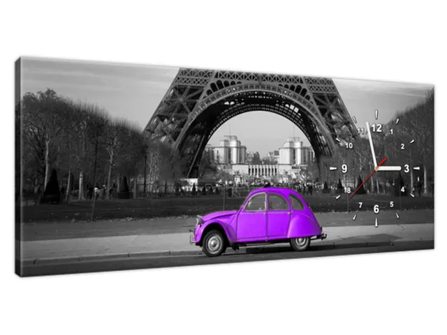 Dizajnové nástenné hodiny Auto v Paríži