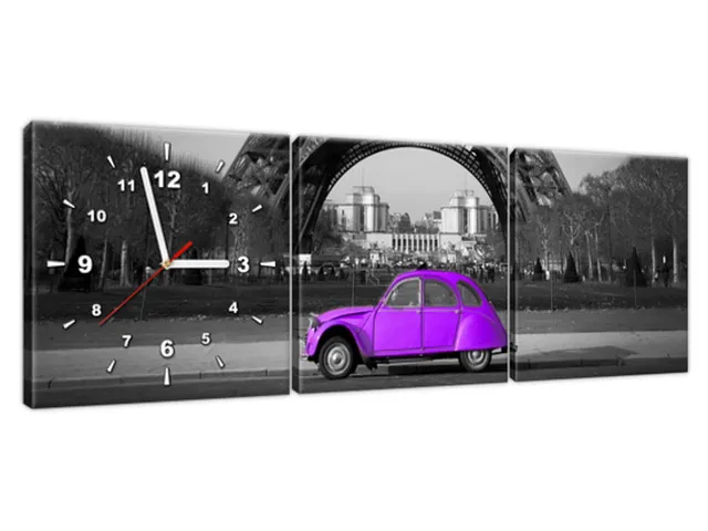 Dizajnové nástenné hodiny Auto v Paríži