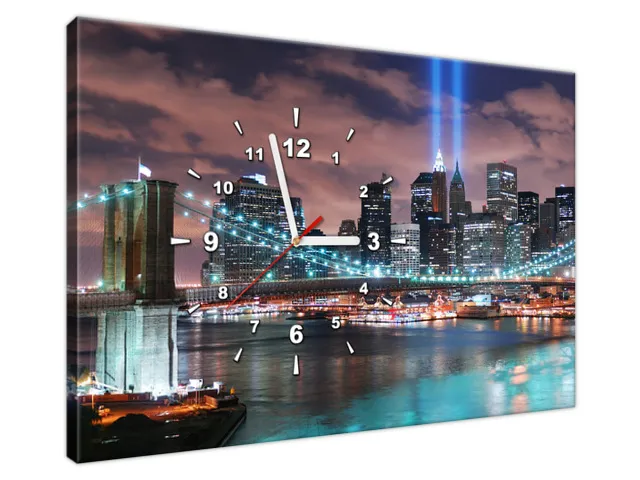Moderné hodiny na stenu Panoráma Manhattanu