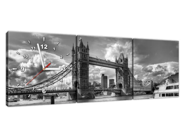 Moderný obraz s hodinami Tower Bridge