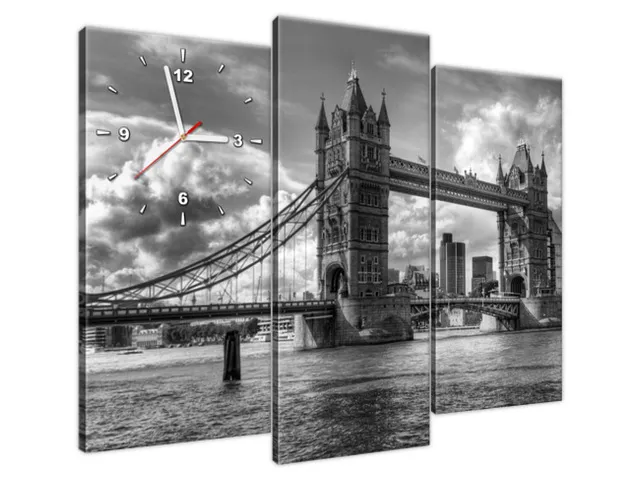 Moderný obraz s hodinami Tower Bridge