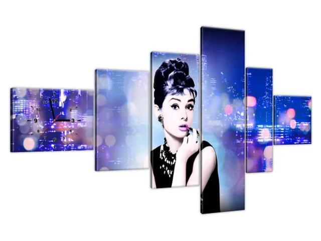Obraz s hodinami Audrey Hepburn - Jakub Banas