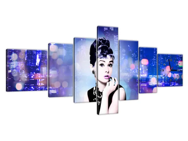 Obraz s hodinami Audrey Hepburn - Jakub Banas