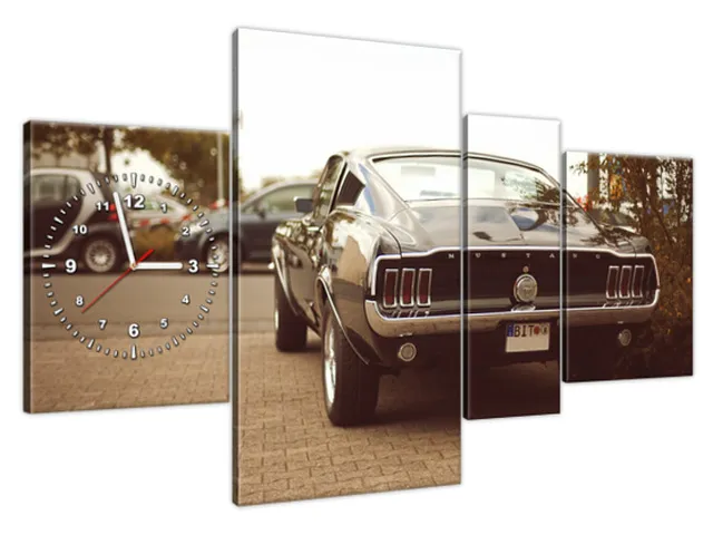 Obraz s hodinami Ford Mustang - 55laney69